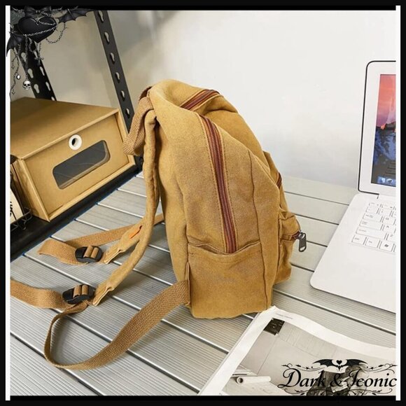 Mini Canvas Backpack Purse with Multiple Pockets for Women & Teens main image 5